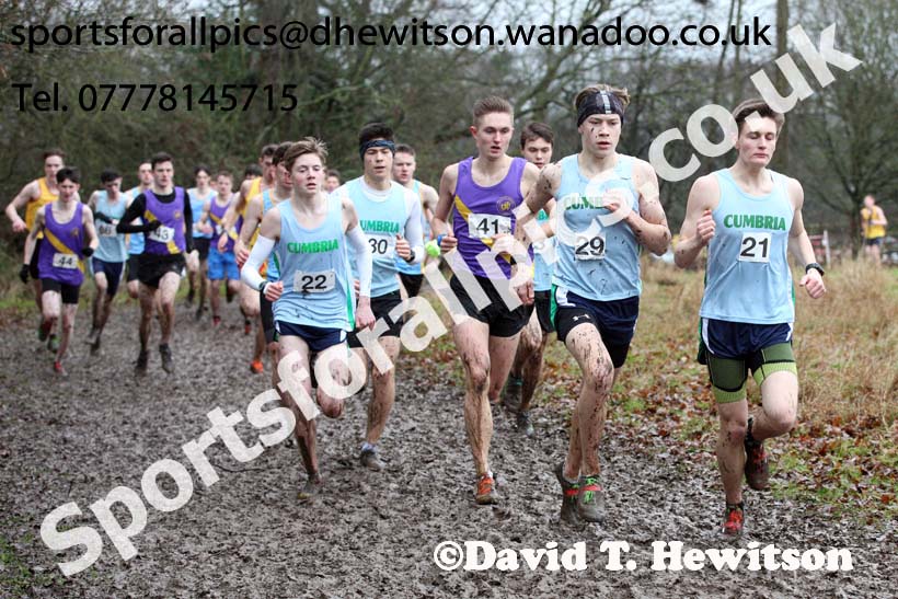 Senior boys Northern Inter Counties Schools Cross Country, Stockton. Photo: David T. Hewitson/Sports for All Pics